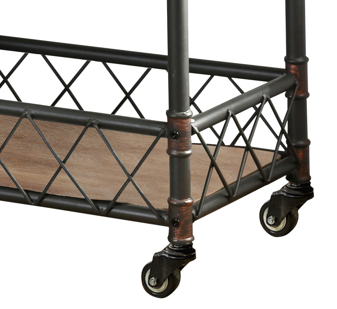 Industrial Style Pipe Frame Serving Cart | Zigeze