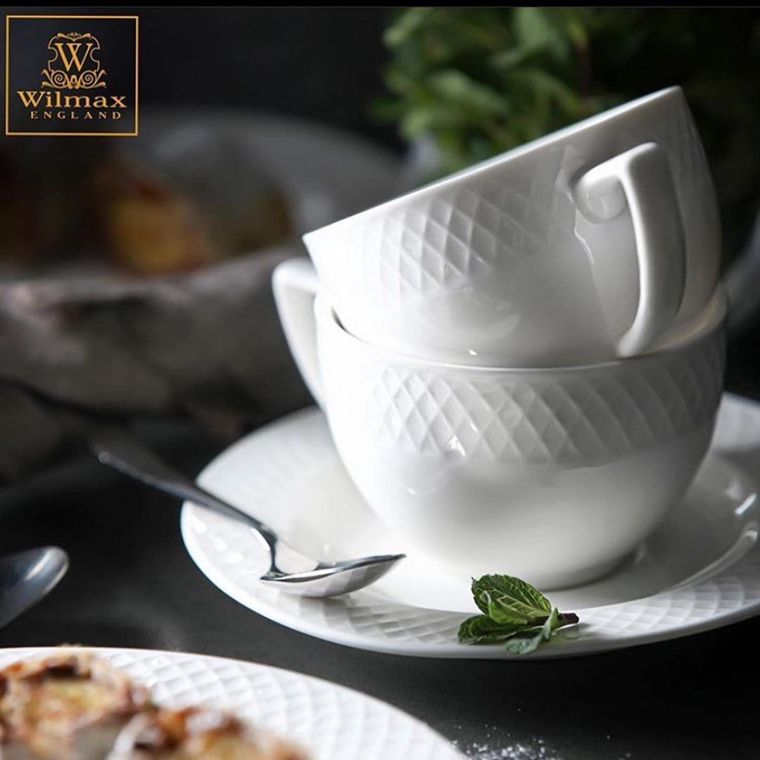 Julia Porcelain Cup and Saucer (Set of 6) | Zigeze