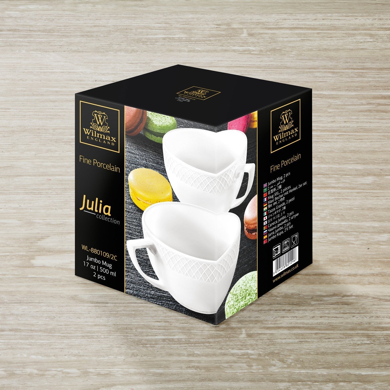 Julia Porcelain Jumbo Mugs 17 Oz., Set of 2 | Zigeze