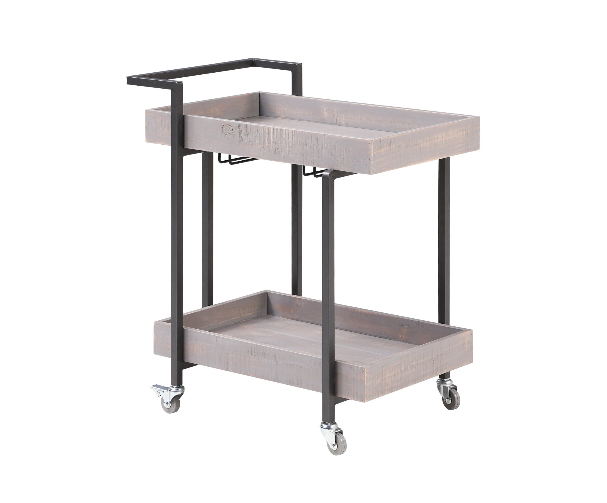 Lackomb 2 - Shelf Serving Cart in Antique Gray | Zigeze