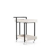 Lackomb 2 - Shelf Serving Cart in Antique White | Zigeze