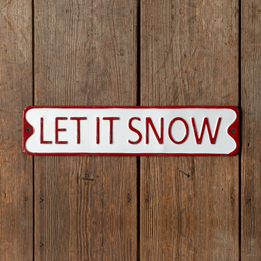 Let it Snow Metal Wall Sign | Zigeze