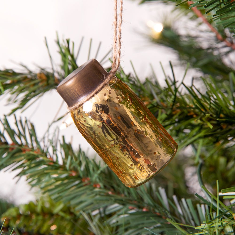 Mini Mason Jar Hanging Christmas Ornaments | Zigeze