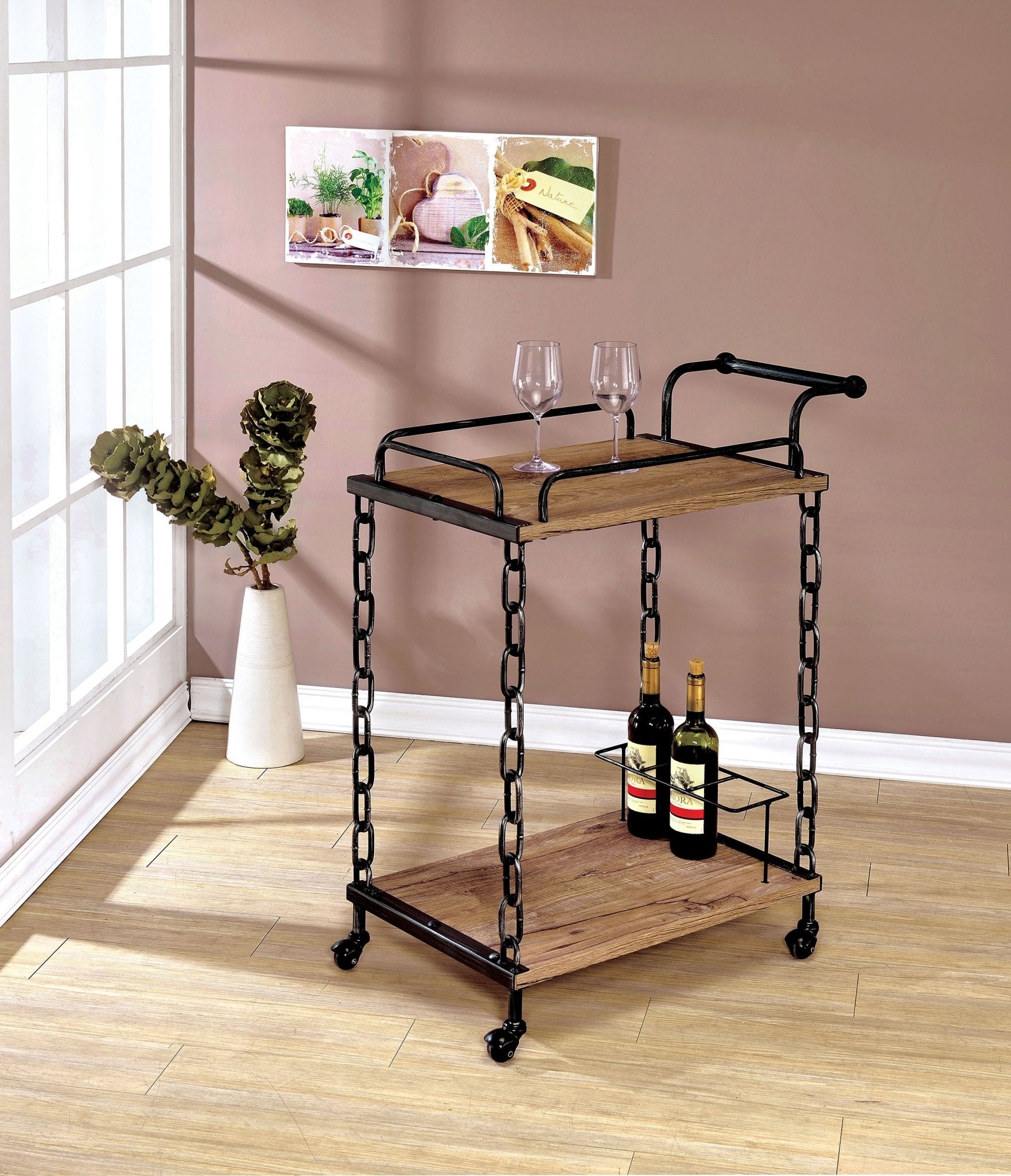 Mischa Industrial 2 - Shelf Serving Cart | Zigeze