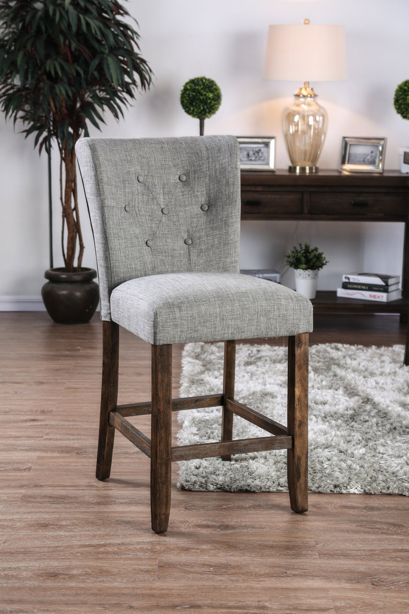 Pierson Pub Chair (Set of 2) in Gray | Zigeze