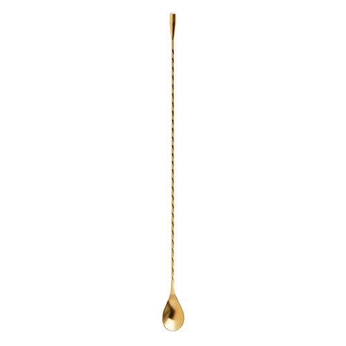 Polished Gold Weighted Bar Spoon | Zigeze