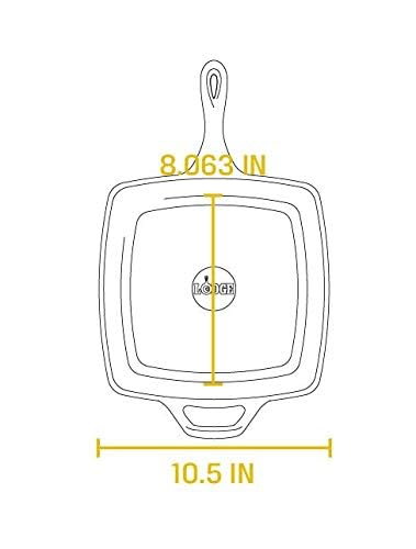 Pre - Seasoned Cast Iron Square Grill Pan | Zigeze