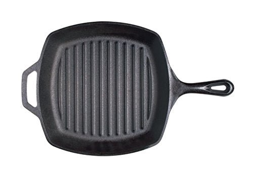 Pre - Seasoned Cast Iron Square Grill Pan | Zigeze