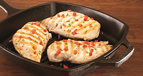 Pre - Seasoned Cast Iron Square Grill Pan | Zigeze