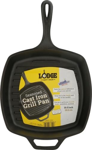 Pre - Seasoned Cast Iron Square Grill Pan | Zigeze