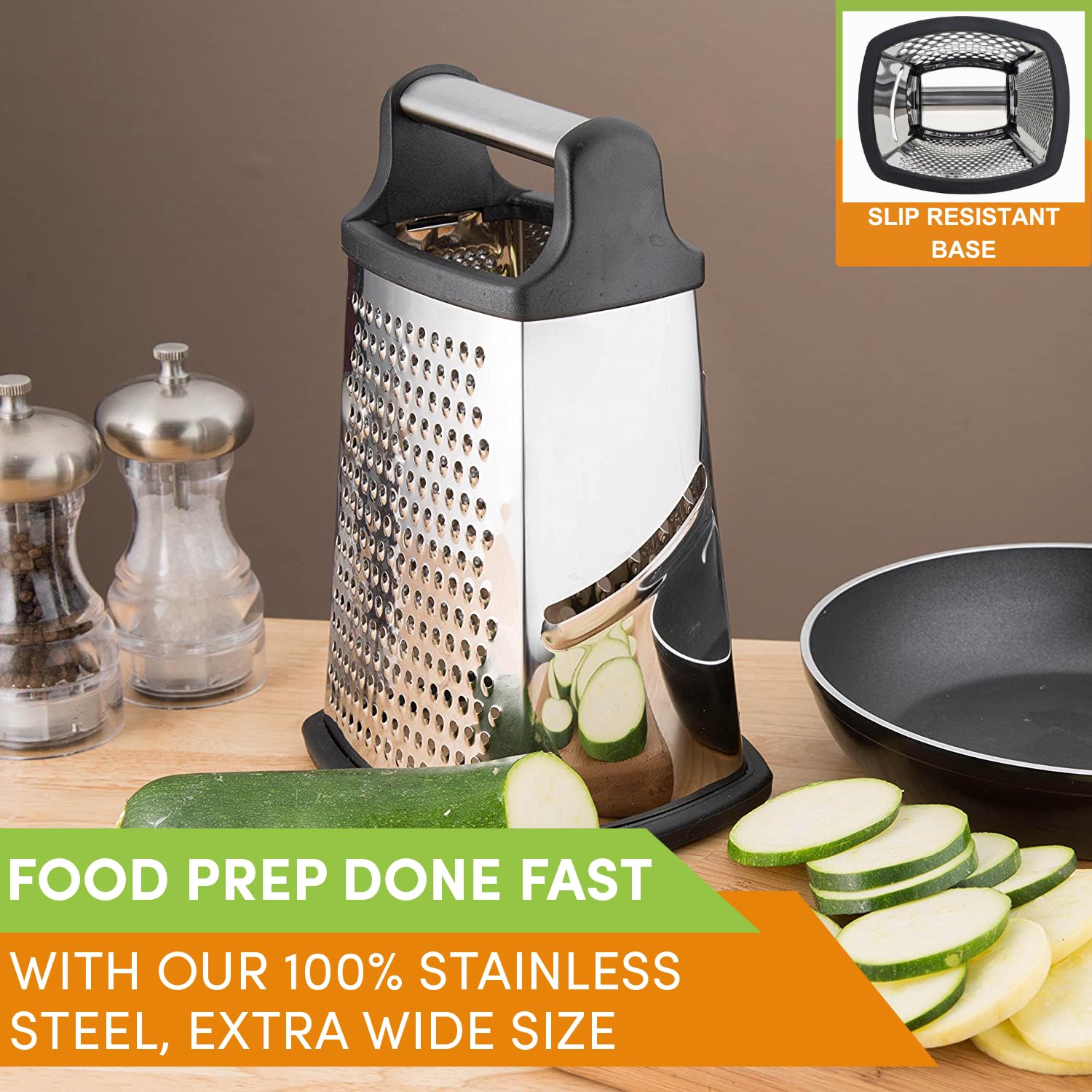 Professional Grade, Stainless Steel Box Grater | Zigeze