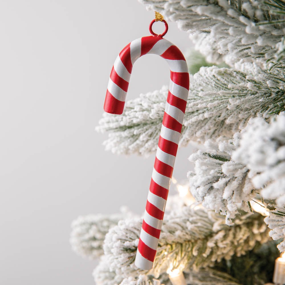 Red Candy Cane Ornament - Box of 4 | Zigeze