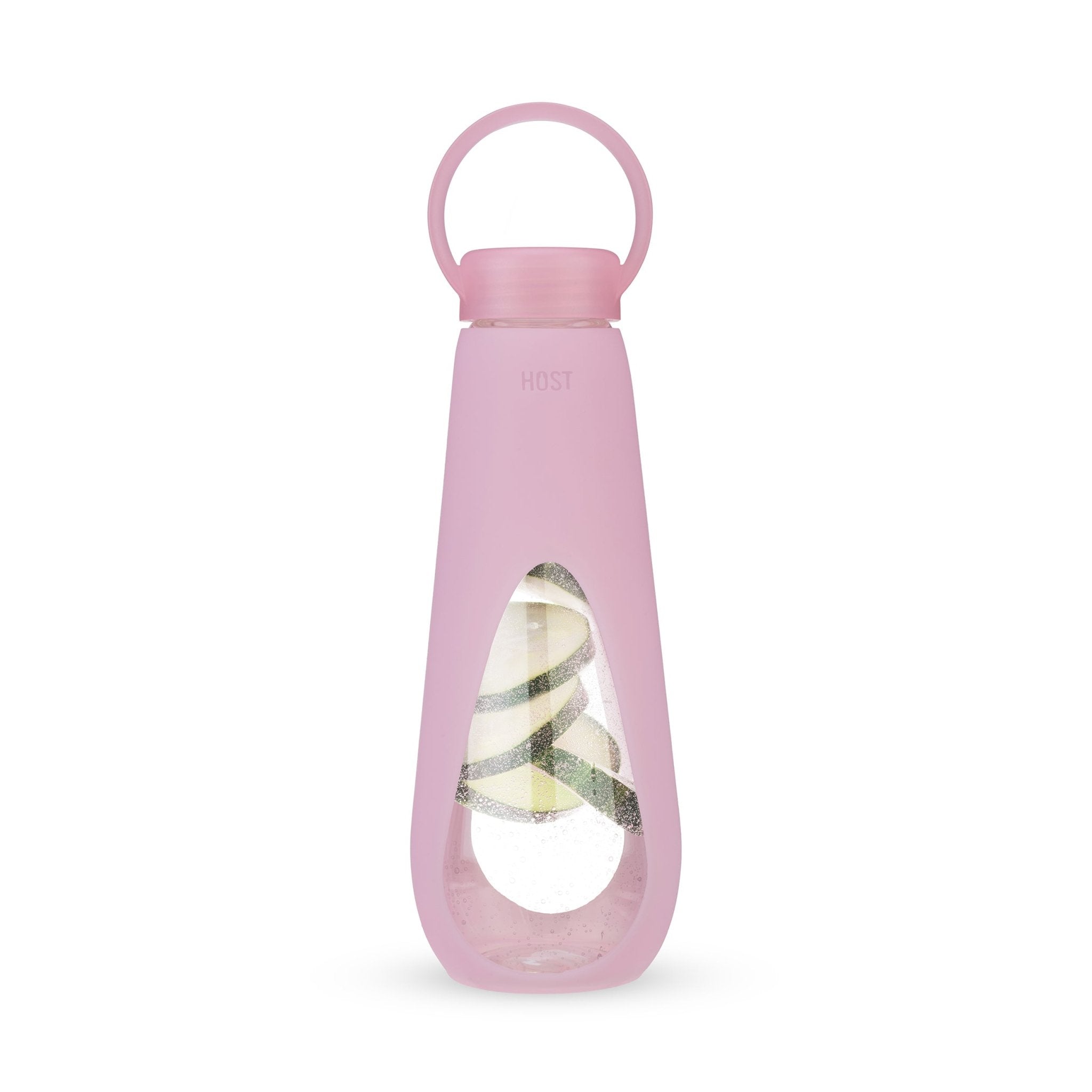 Revive Glass Water Bottle , Pink | Zigeze