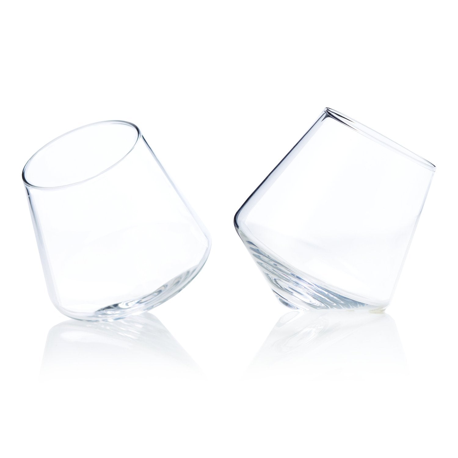 Rolling Crystal Wine Glasses, Set of 2 | Zigeze