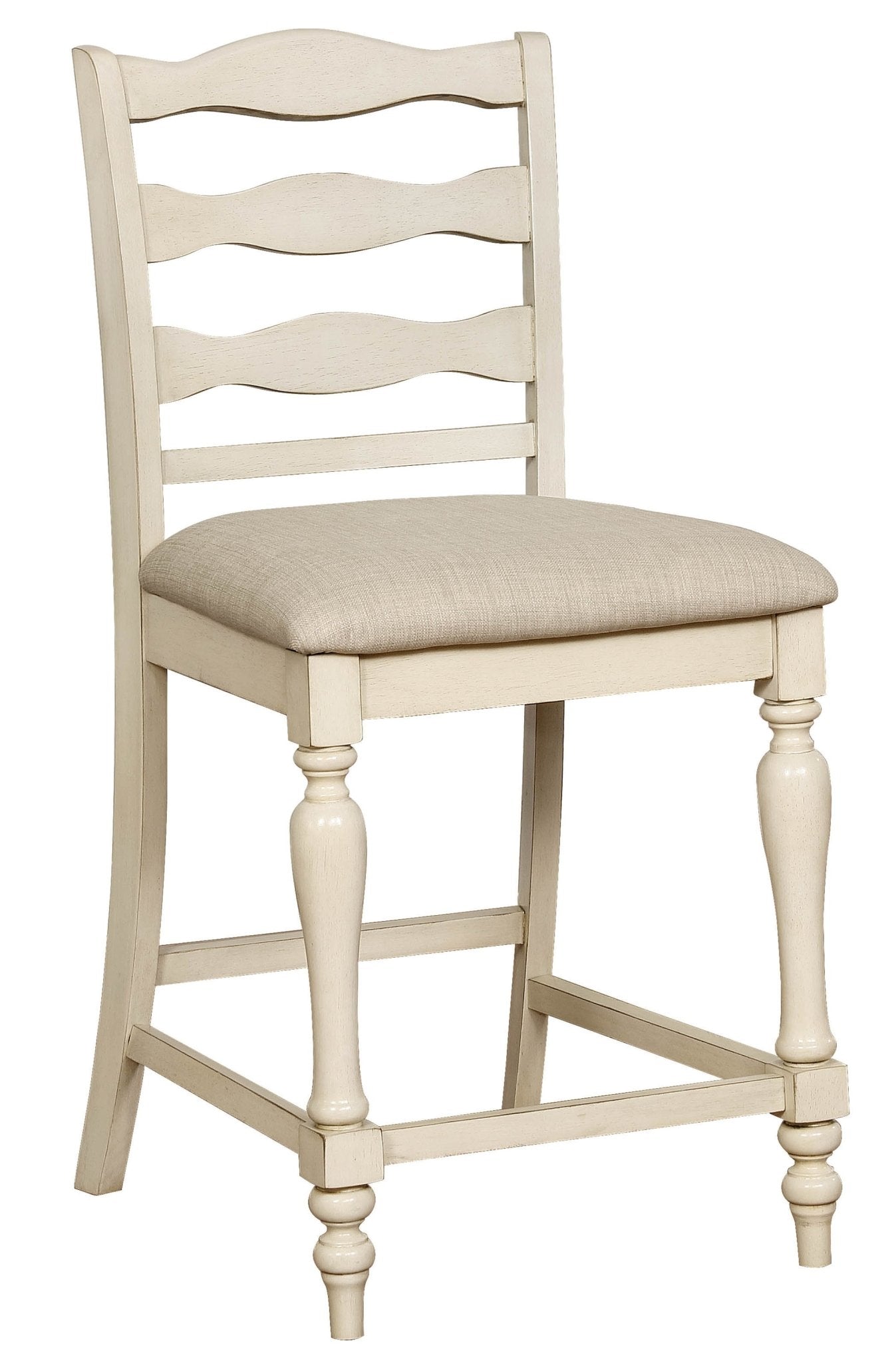 Rustic Pub Chair (Set of 2) in Antique White | Zigeze