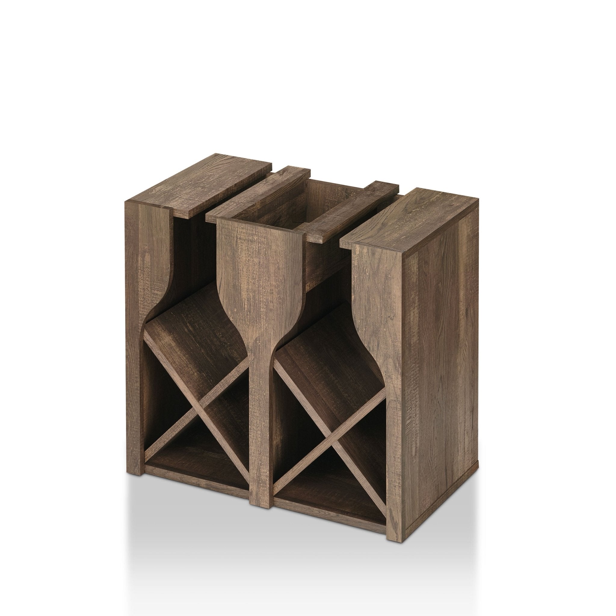 Sacha 8 - Bottte Wine Rack in Reclaimed Oak | Zigeze