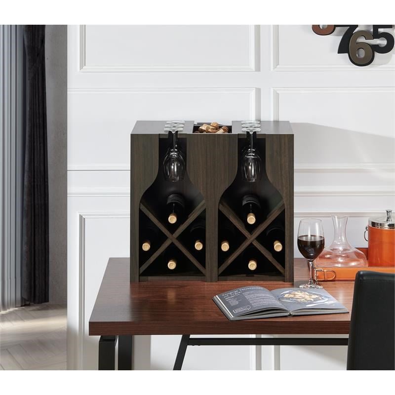 Sacha 8 - Bottte Wine Rack in Wenge | Zigeze