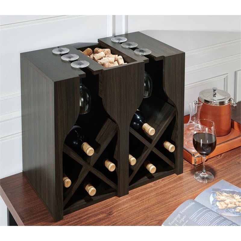 Sacha 8 - Bottte Wine Rack in Wenge | Zigeze