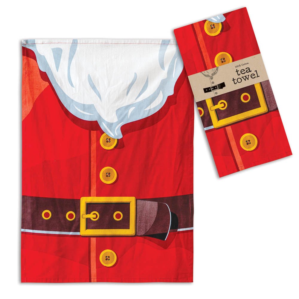 Santa Suit Tea Towel - Box of 4 | Zigeze