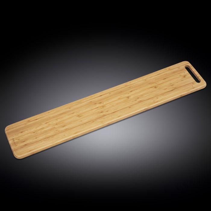 Set of 2 Natural Bamboo Long Serving Boards | Zigeze