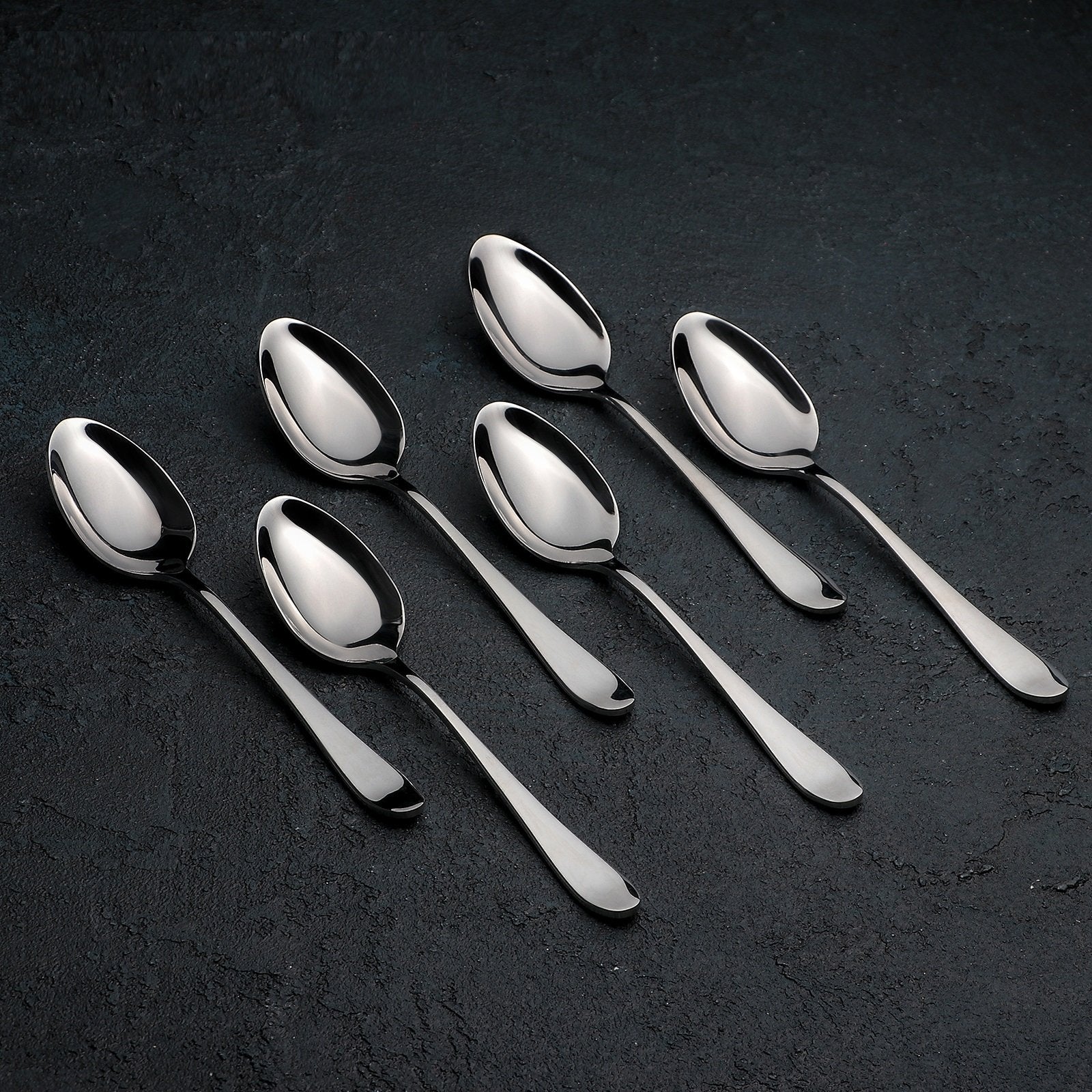 Set of 24 High Polish Stainless Steel 6" Teaspoons | Zigeze