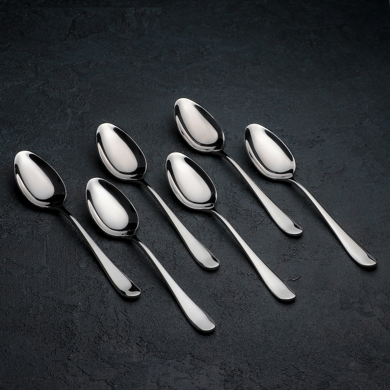 Set of 24 High Polish Stainless Steel Dinner 8" Spoons | Zigeze