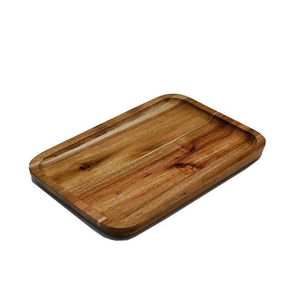 Set of 3 Acacia 10" Rectangle Serving Trays | Zigeze