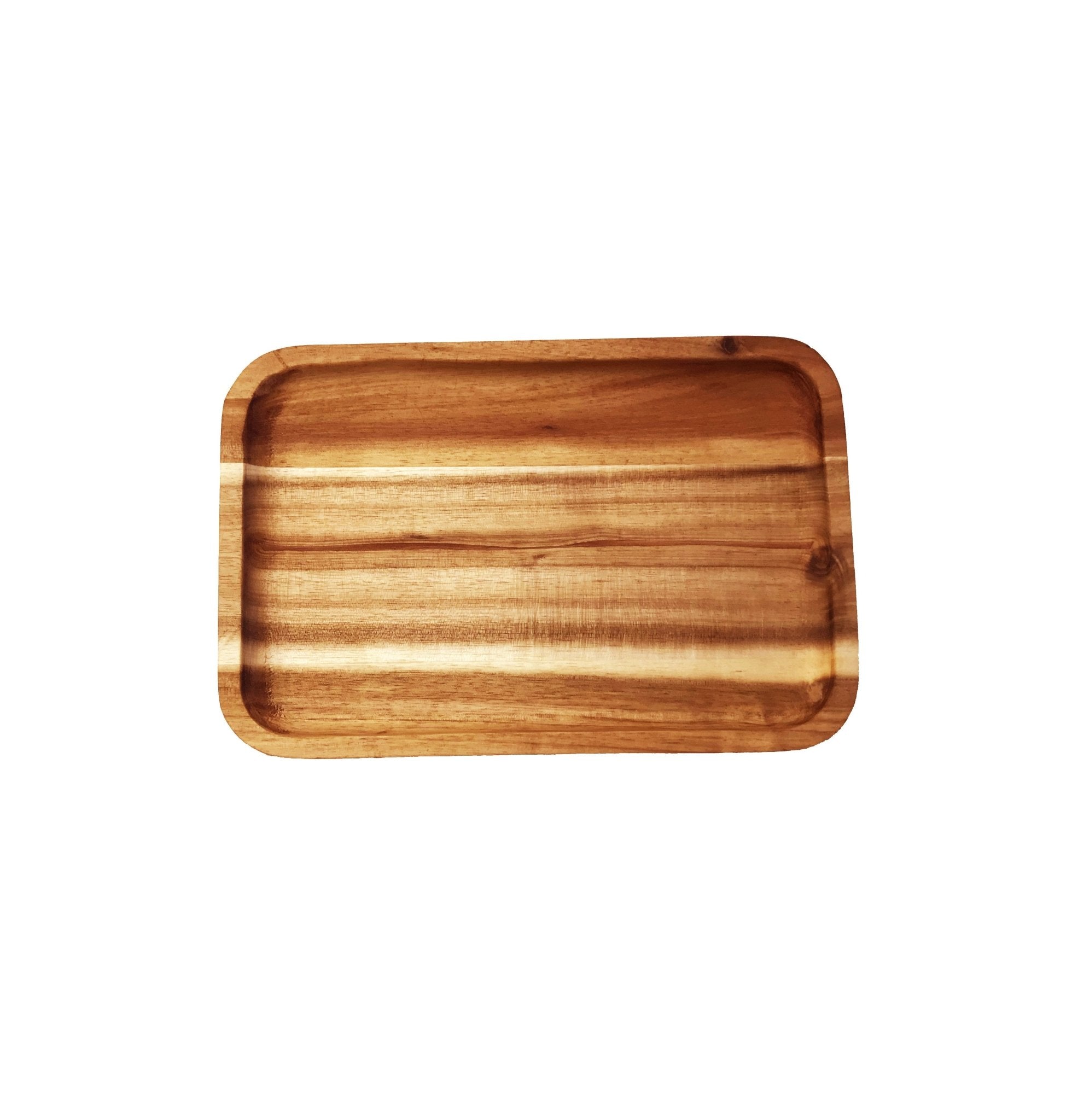 Set of 3 Acacia 12" Rectangle Serving Trays | Zigeze