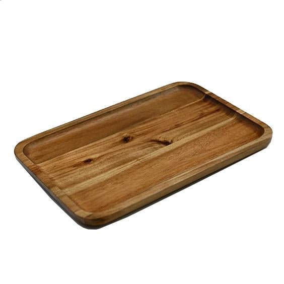 Set of 3 Acacia 12" Rectangle Serving Trays | Zigeze