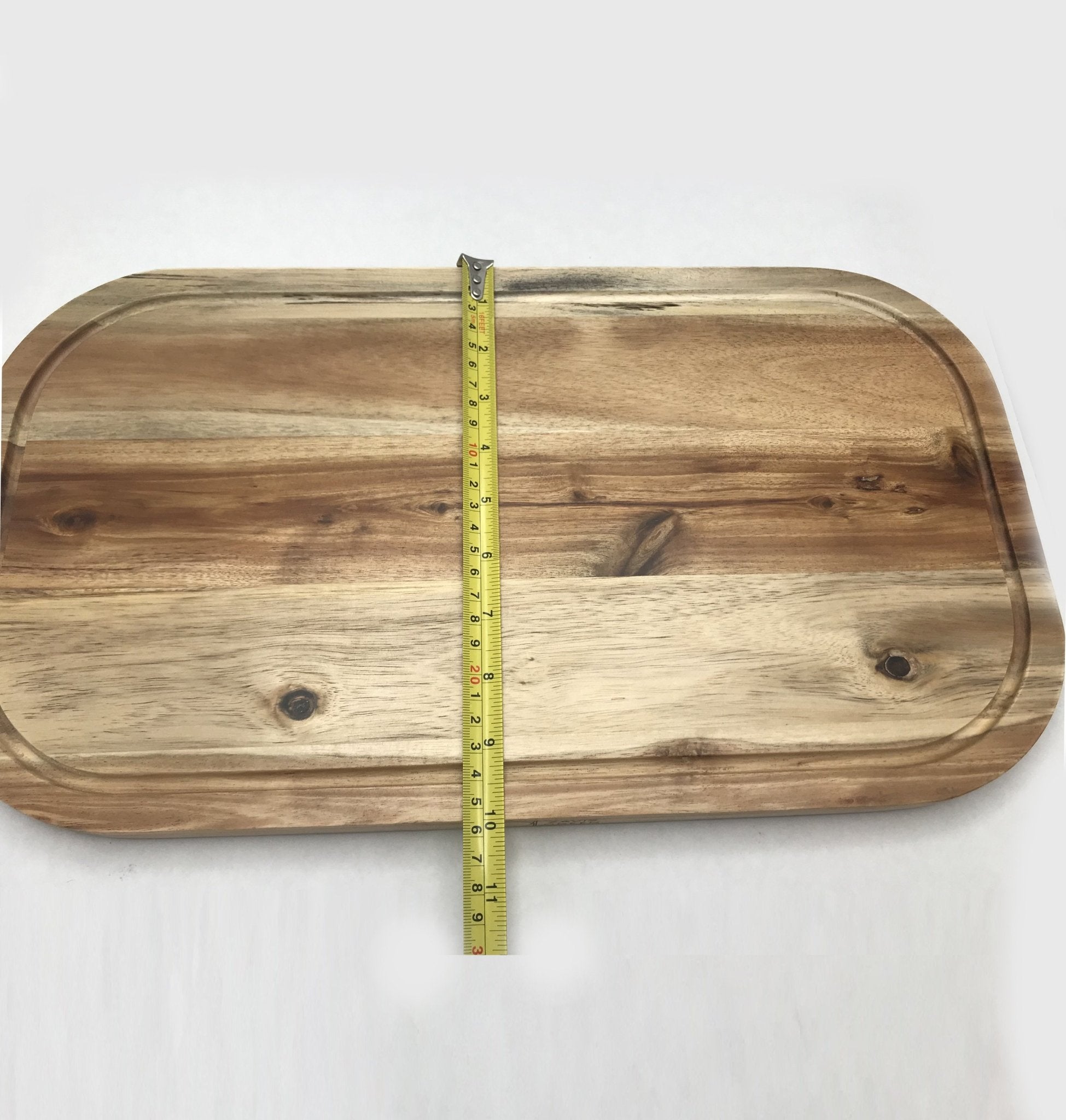 Set of 3 Acacia 18" Rounded Serving Boards | Zigeze