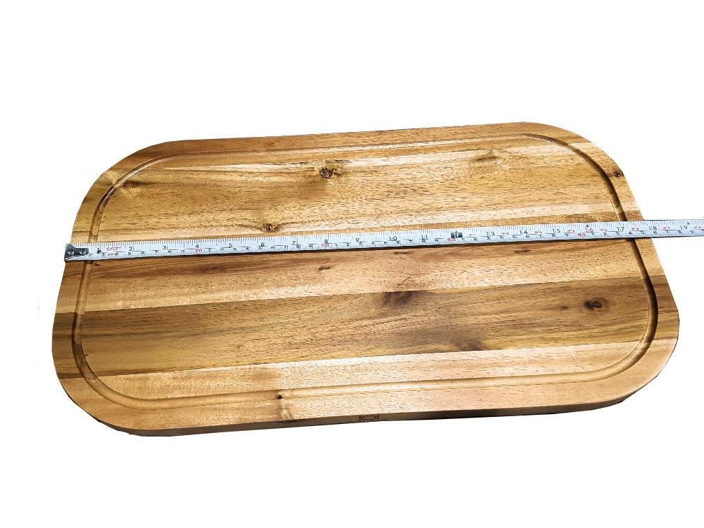 Set of 3 Acacia 18" Rounded Serving Boards | Zigeze