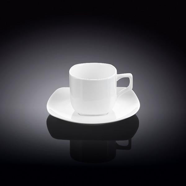 Set of 6 Fine Porcelain 3 Oz. Coffee Cup & Saucer | Zigeze