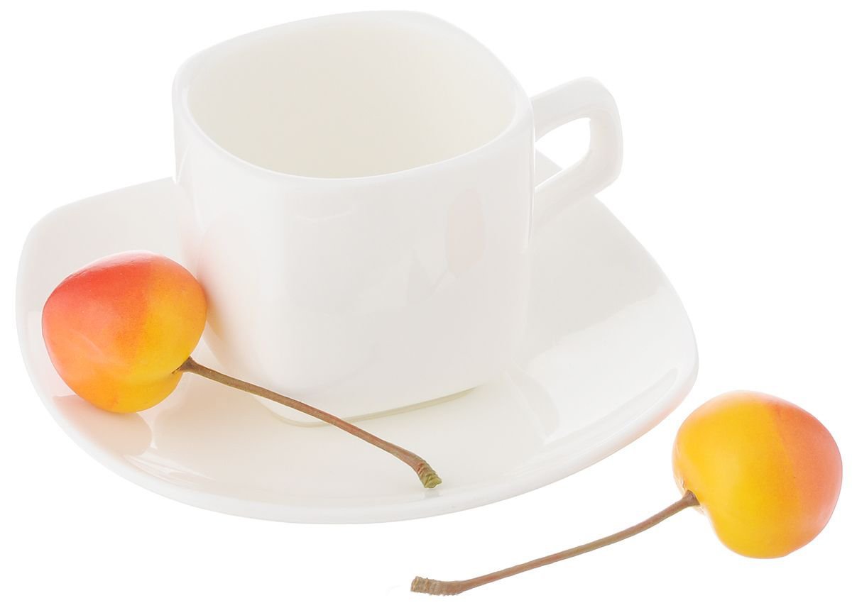 Set of 6 Fine Porcelain 3 Oz. Coffee Cup & Saucer | Zigeze