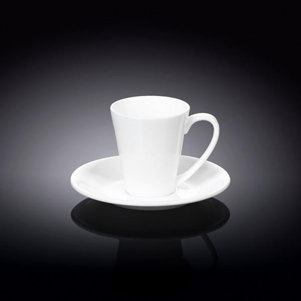 Set of 6 Fine Porcelain 4 Oz. Coffee Cup & Saucer | Zigeze