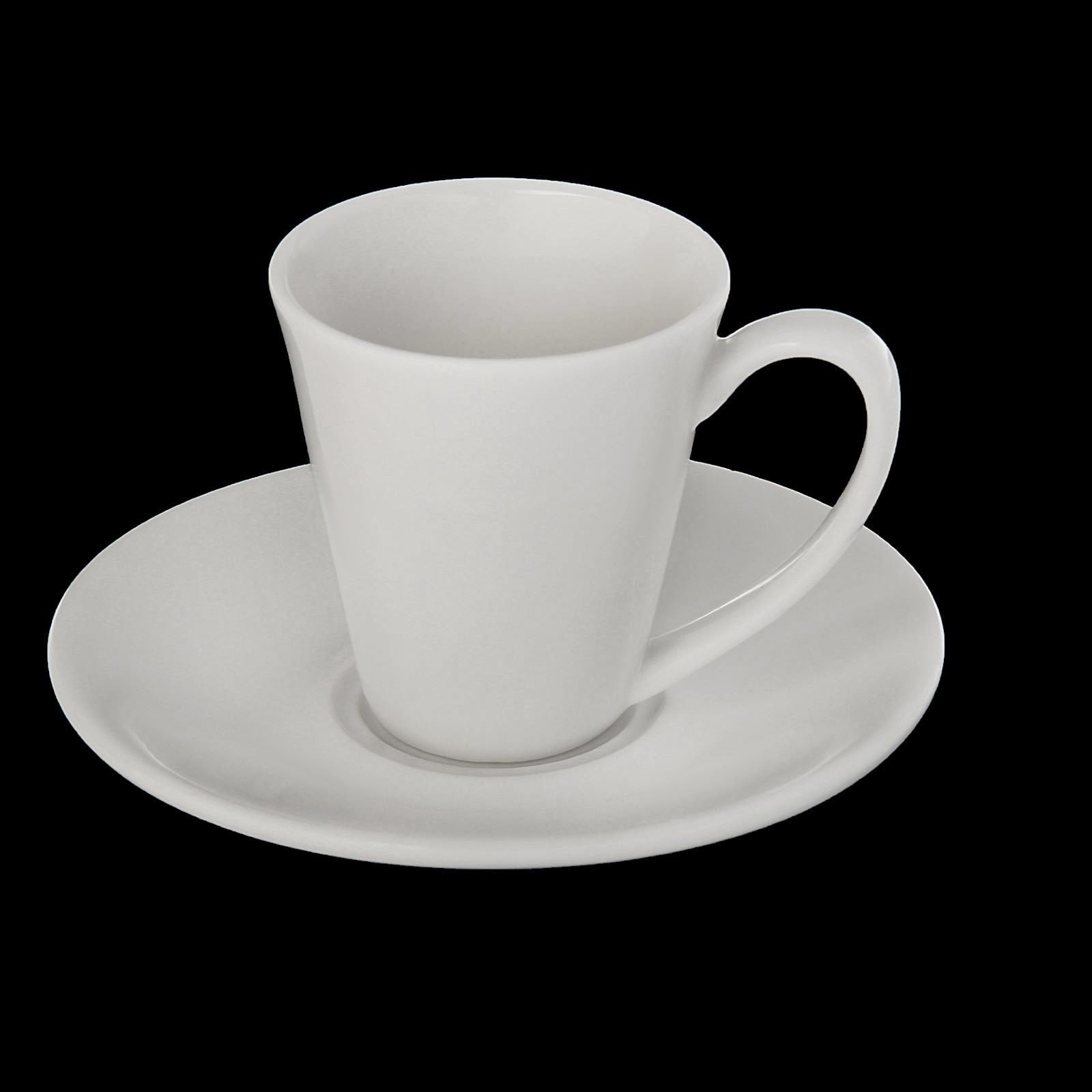 Set of 6 Fine Porcelain 4 Oz. Coffee Cup & Saucer | Zigeze