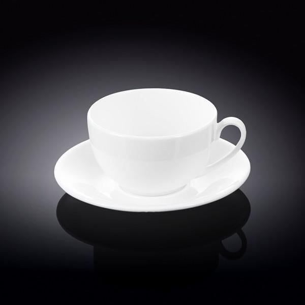 Set of 6 Fine Porcelain 8 Oz. Tea Cups & Saucers | Zigeze