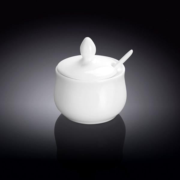 Set of 6 Fine Porcelain Condiment Pots With Spoon | Zigeze