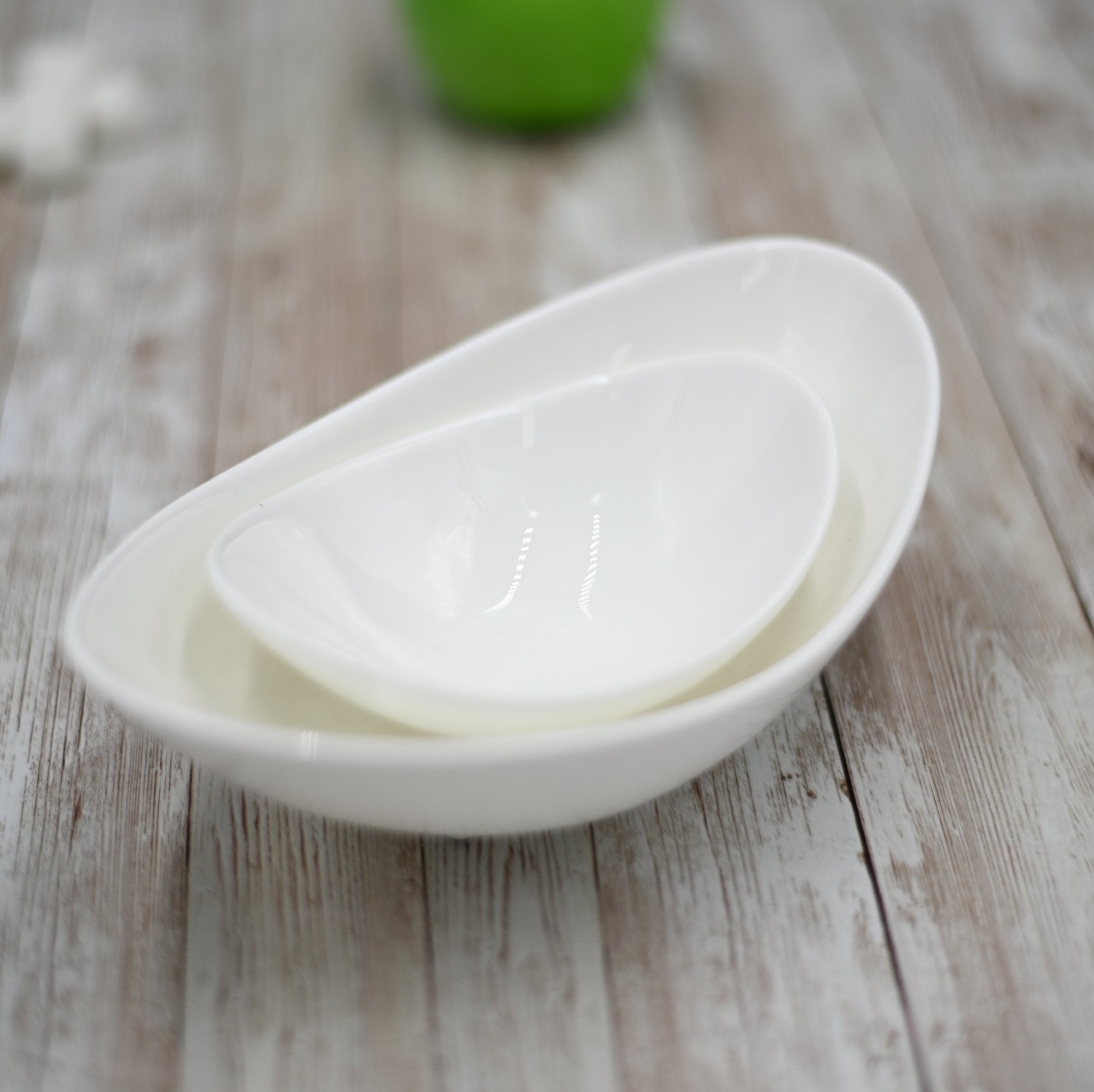 Set of 6 Fine Porcelain Dishes 8" x 4.7'' | Zigeze