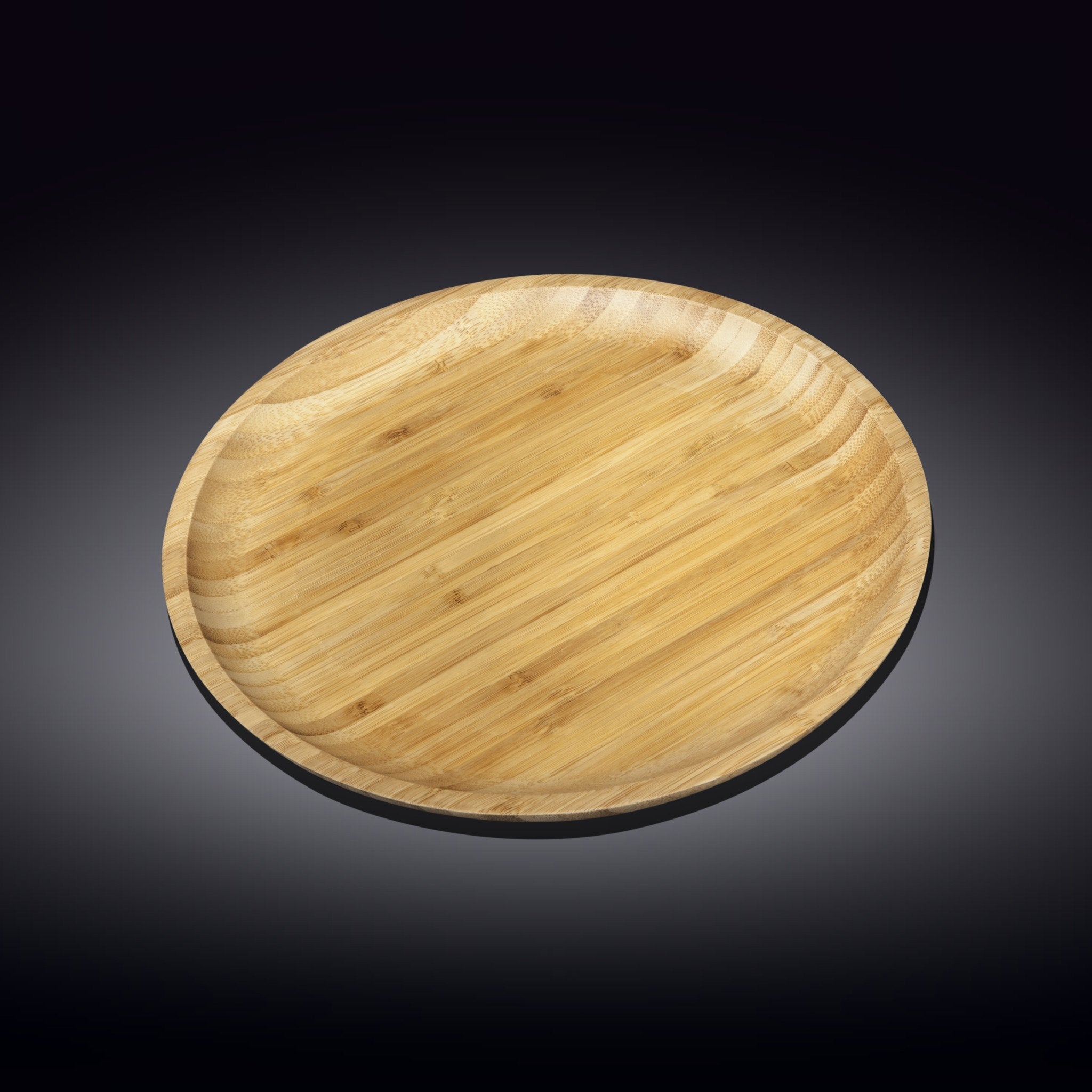 Set of 6 Natural Bamboo Plates 11" | Zigeze