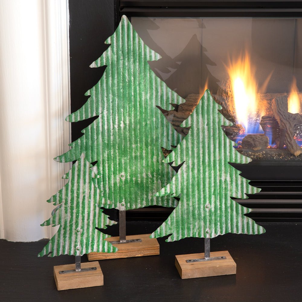 Set of Three Metal Christmas Trees | Zigeze