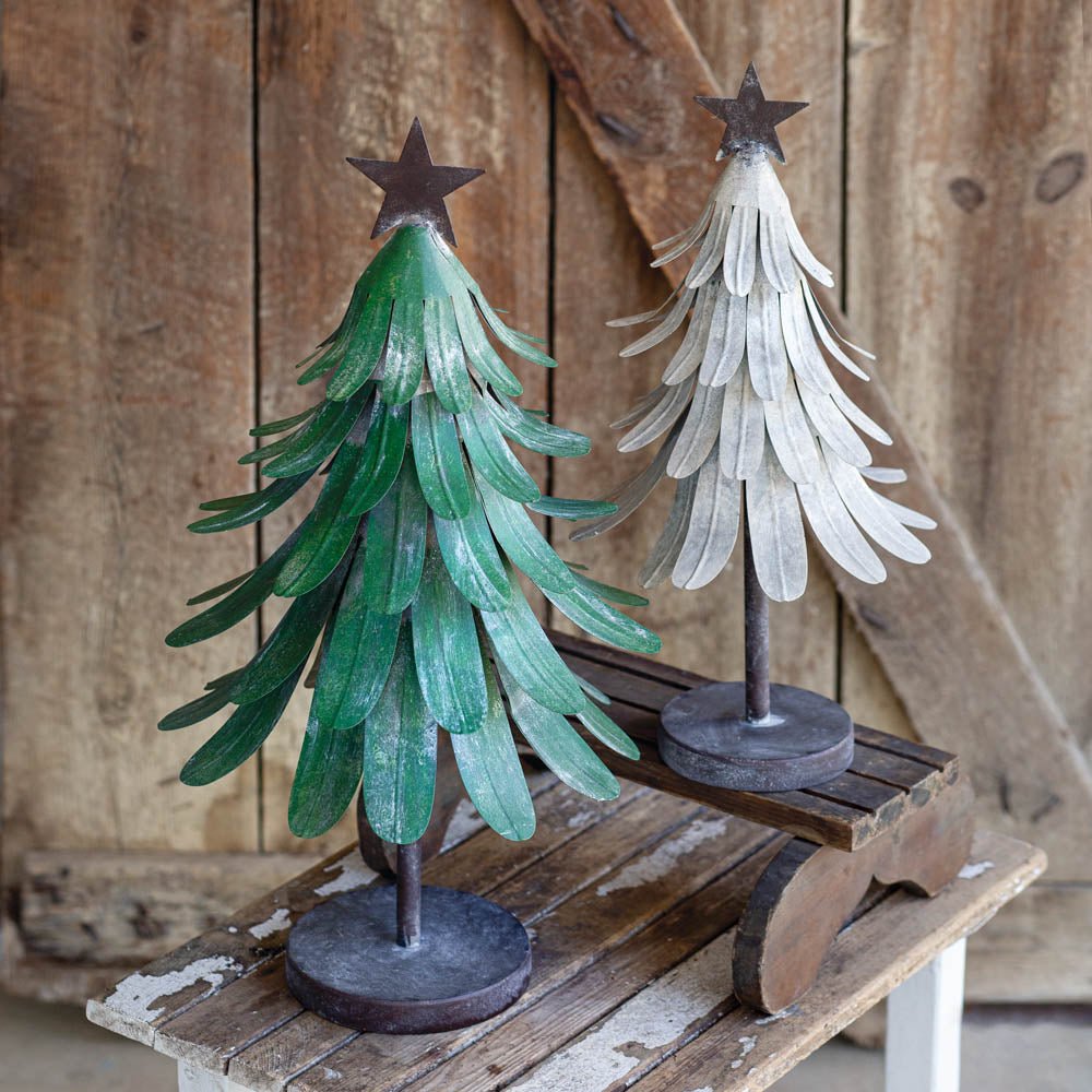 Set of Two Metal Christmas Trees | Zigeze