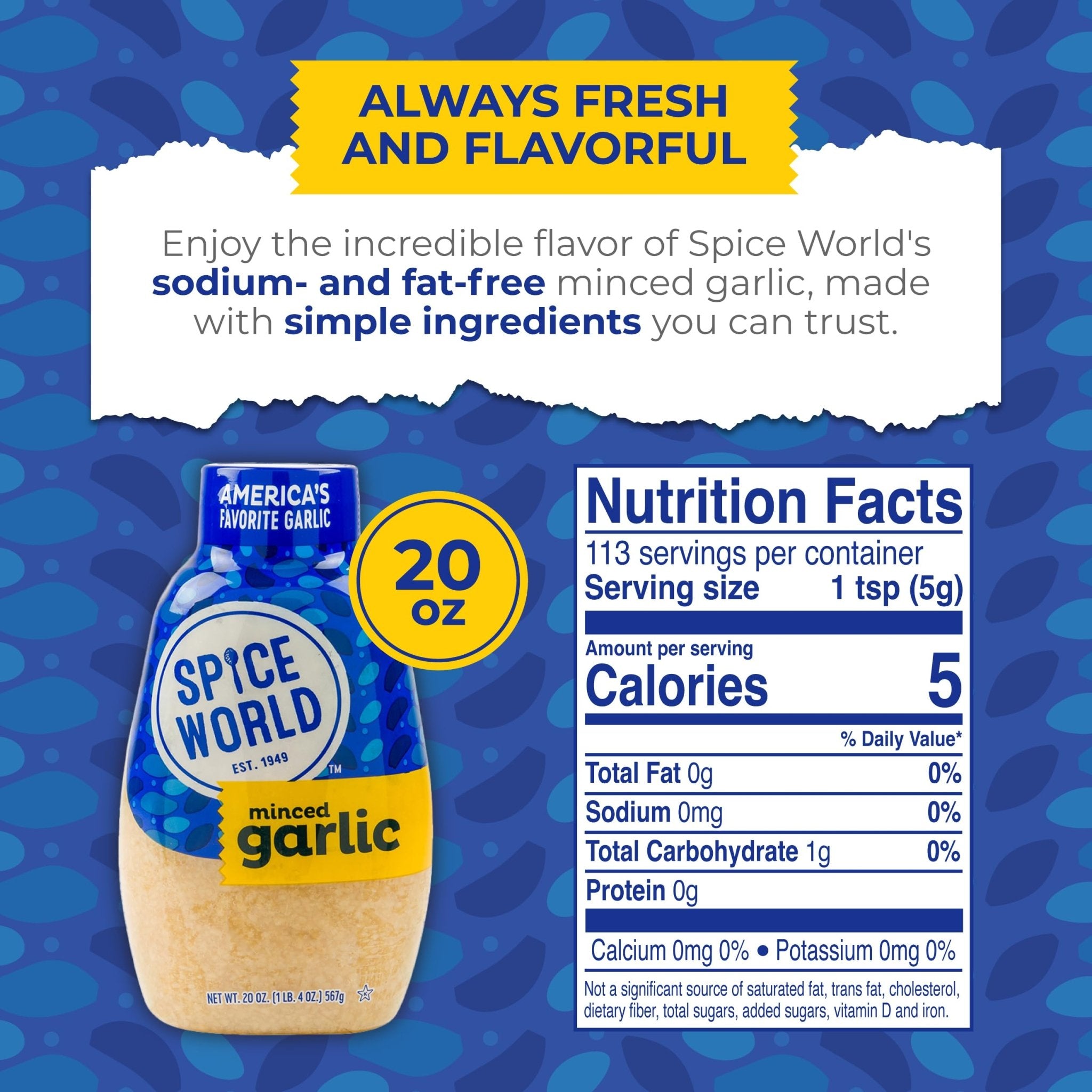 Spice World Minced Garlic Squeeze Bottle | Zigeze