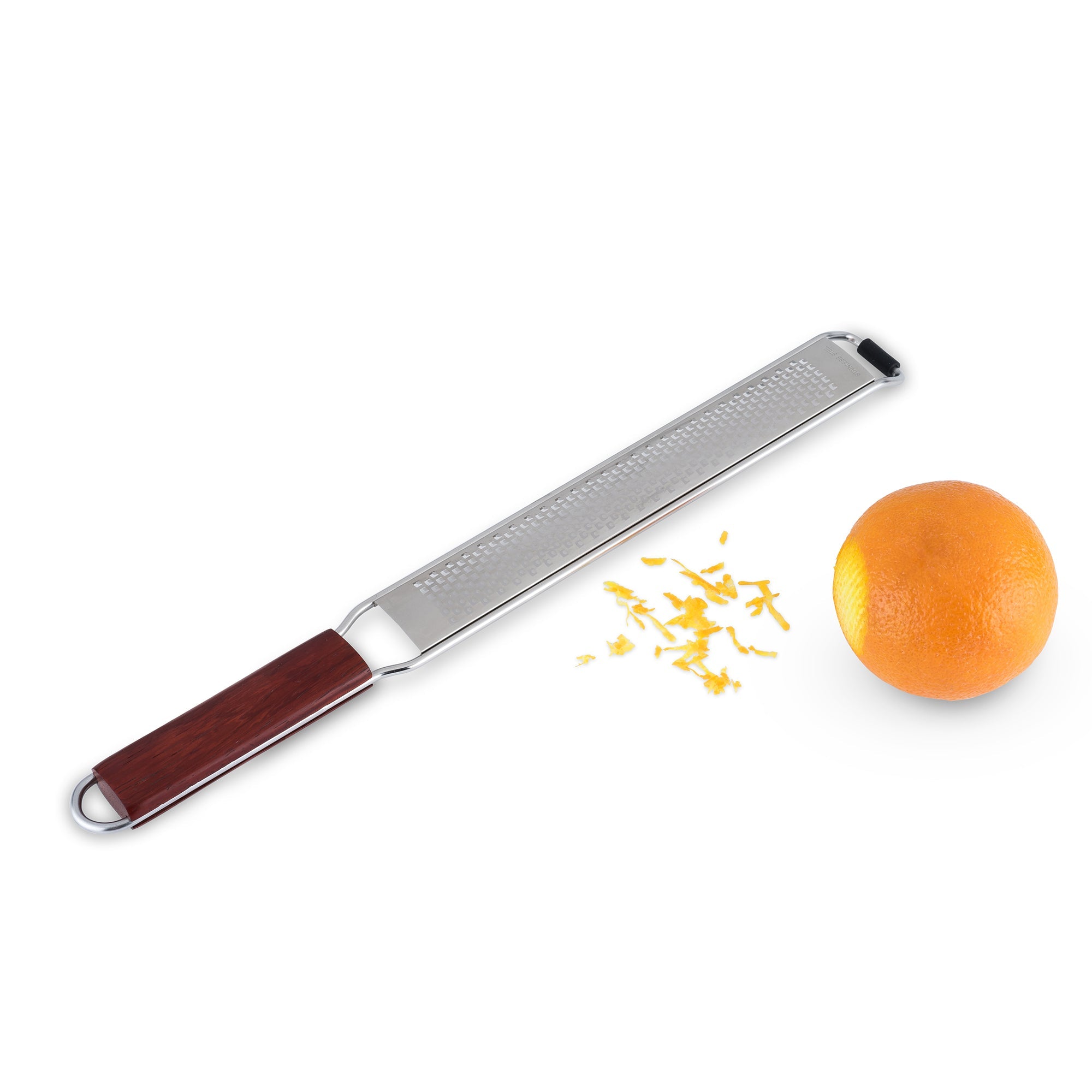 Stainless and Polished Acacia Wood Citrus Grater | Zigeze