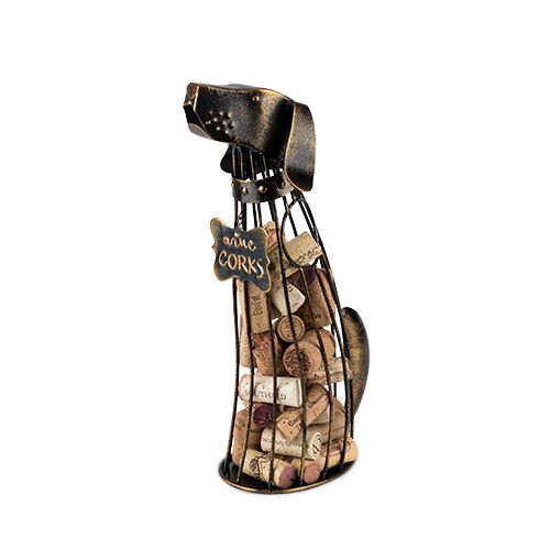 Sturdy Metal Dog Wine Cork Display | Zigeze