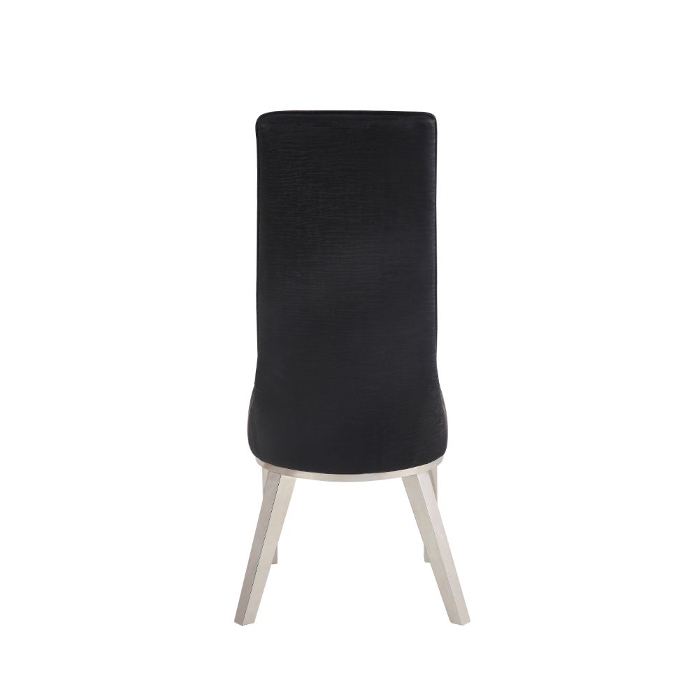 Upholstered Dining Chair (2Pcs), Black | Zigeze