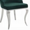 Upholstered Side Chair (2Pcs), Green | Zigeze