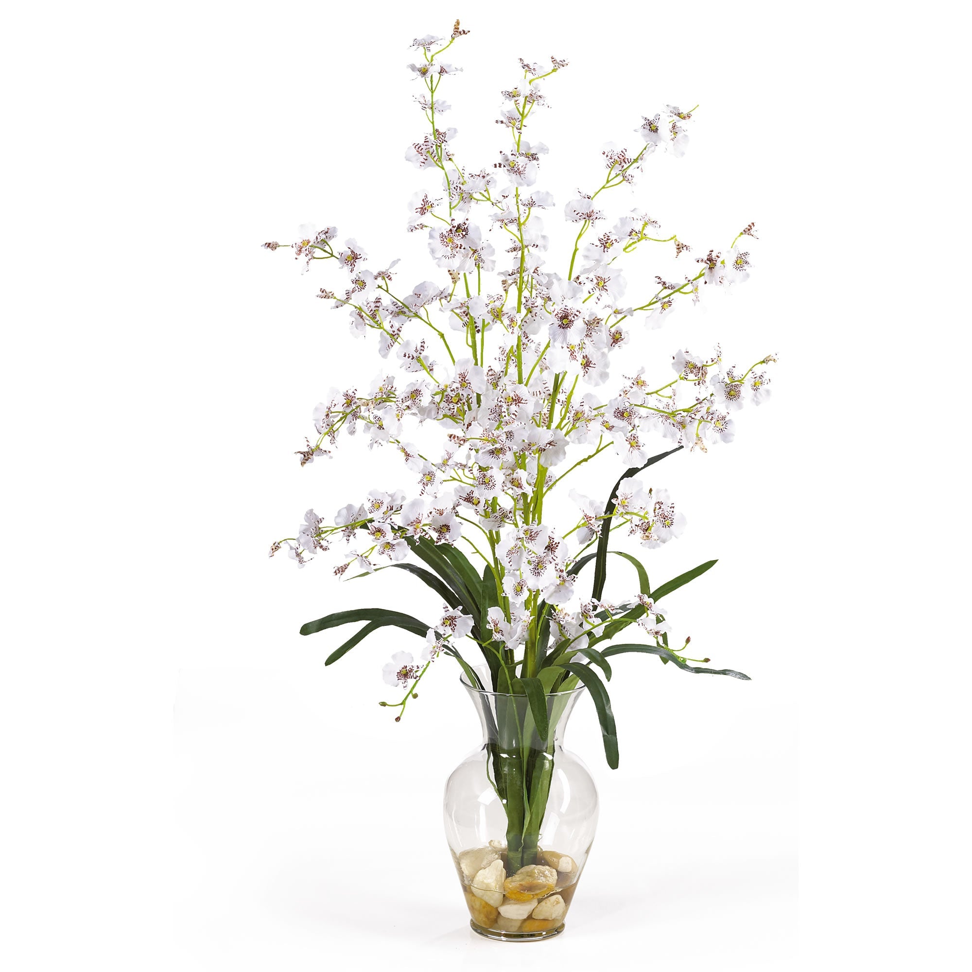 White Dancing Lady Silk Flower Arrangement | Zigeze