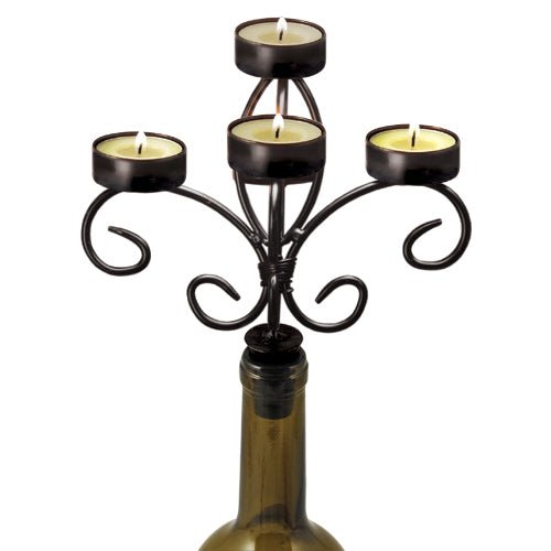 Wine Bottle Candelabra Insert with Tea Lights | Zigeze