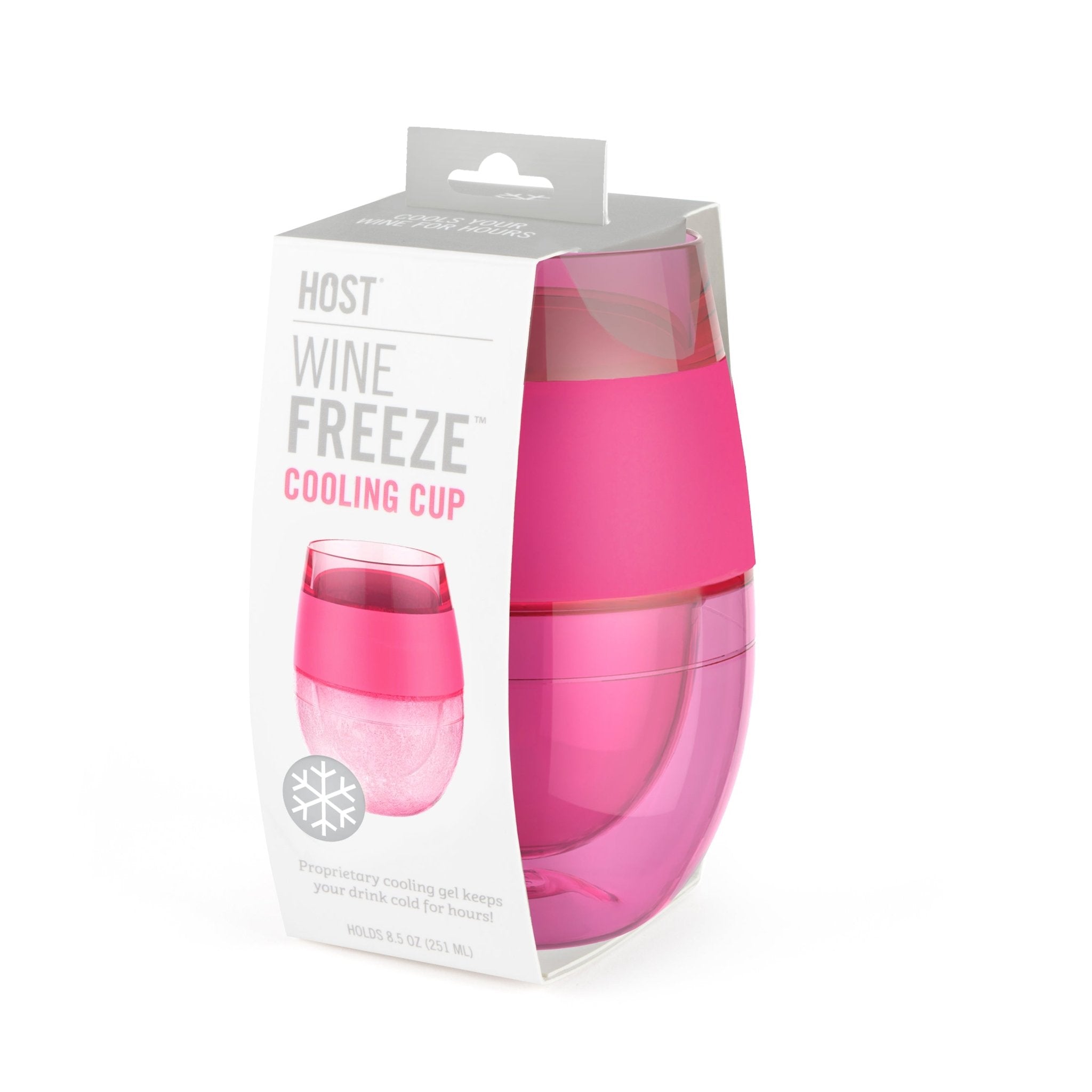 Wine Freeze Cooling Cup in Translucent Magenta | Zigeze