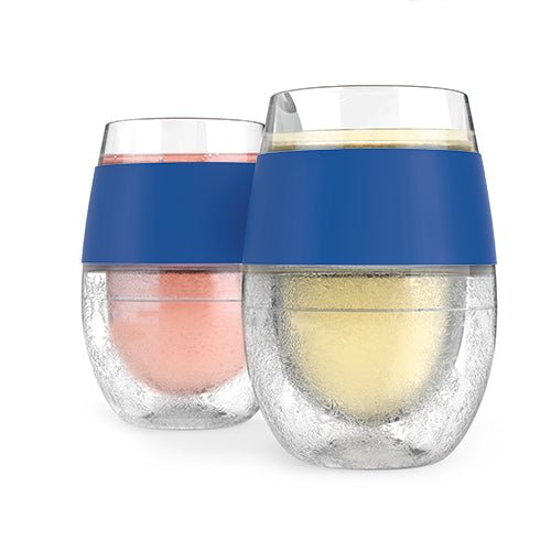 Wine Freeze Cooling Cups in Blue (set of 2) | Zigeze